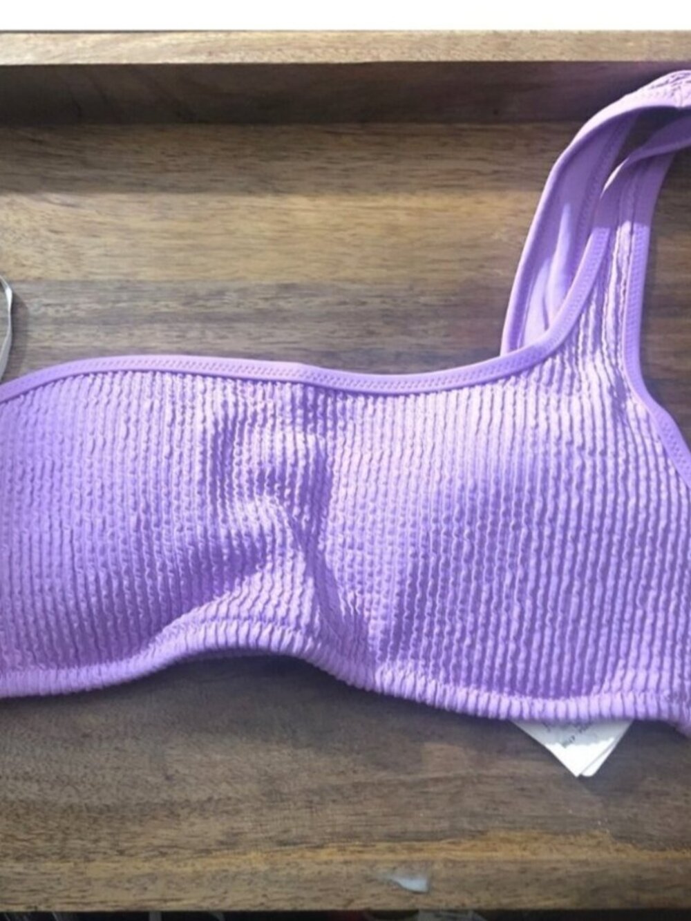 Aerie Purple One-Shoulder Bikini Top